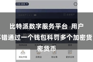 比特派数字服务平台 用户不错通过一个钱包科罚多个加密货币