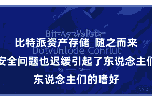 比特派资产存储 随之而来的账户安全问题也迟缓引起了东说念主们的嗜好