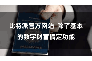 比特派官方网站  除了基本的数字财富搞定功能